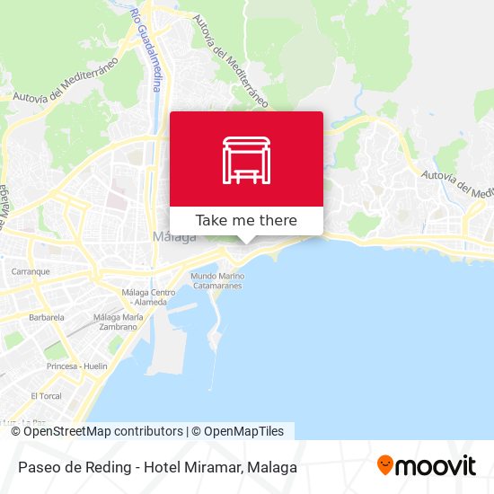 Paseo de Reding - Hotel Miramar map