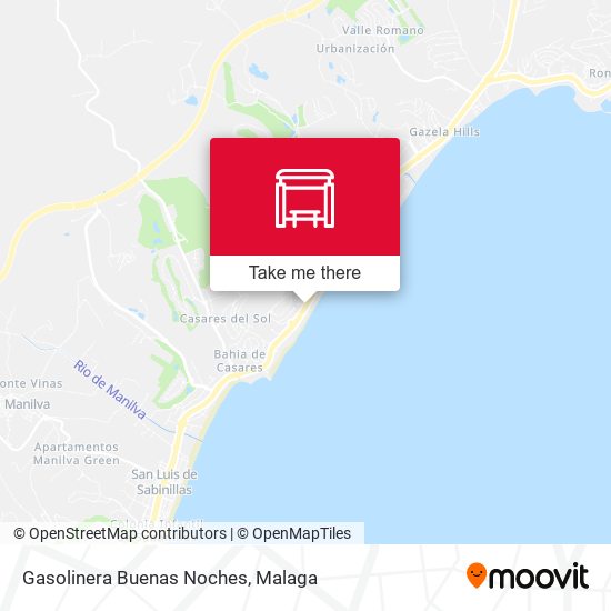 Gasolinera Buenas Noches map