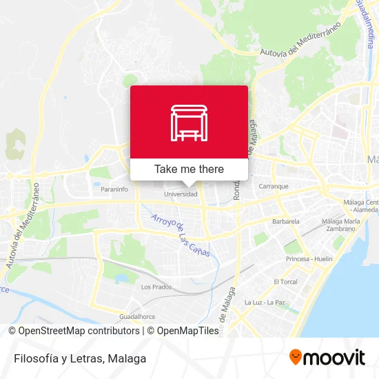 Filosofía y Letras map