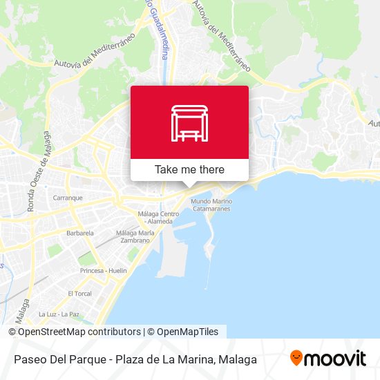 Paseo Del Parque - Plaza de La Marina map