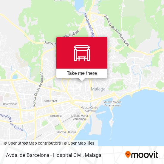 mapa Avda. de Barcelona - Hospital Civil