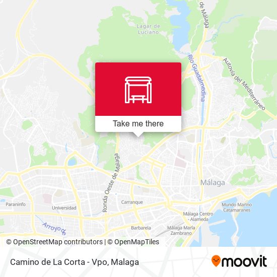 mapa Camino de La Corta - Vpo