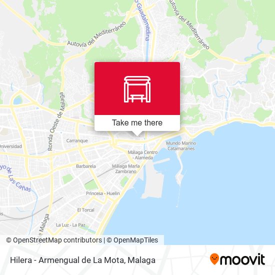 Hilera - Armengual de La Mota map