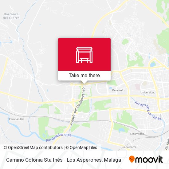 Camino Colonia Sta Inés - Los Asperones map