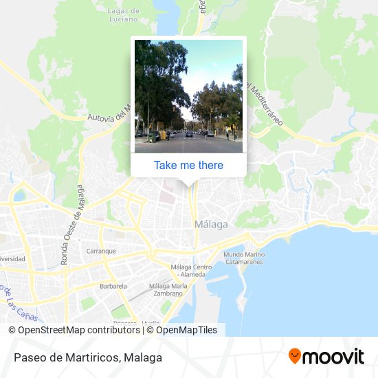 Paseo de Martiricos map