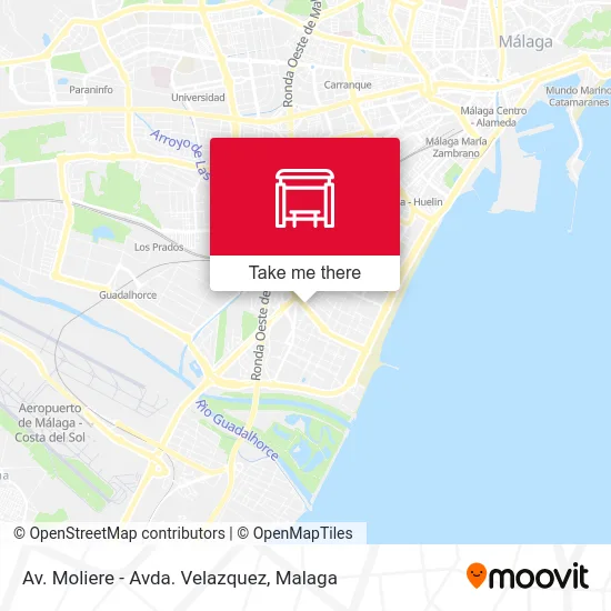 Av. Moliere - Avda. Velazquez map