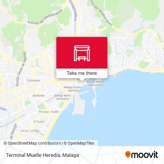 Terminal Muelle Heredia map