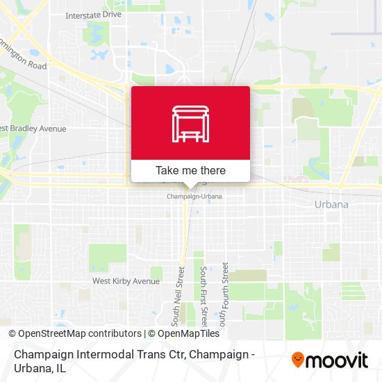 Champaign Intermodal Trans Ctr map