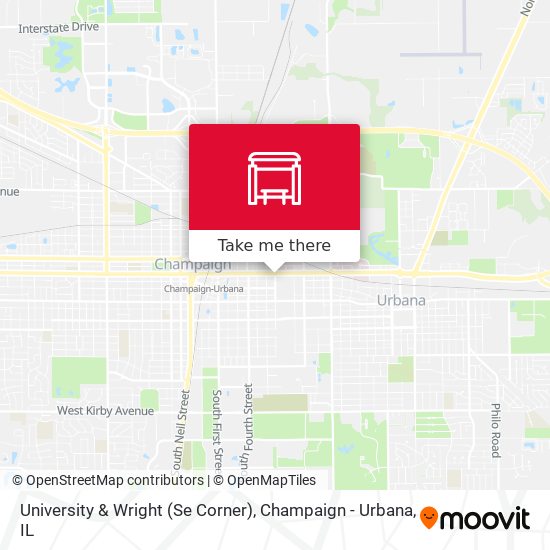 University & Wright (Se Corner) map