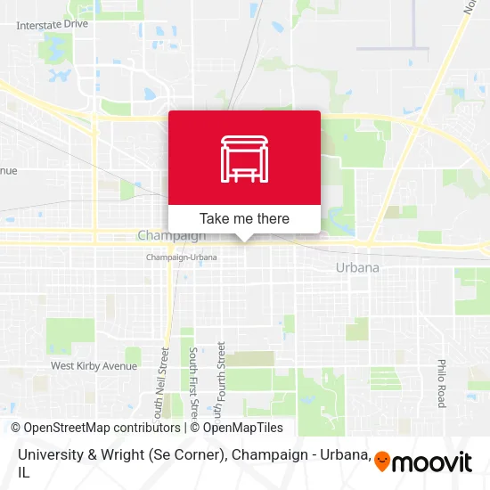 Mapa de University & Wright (Se Corner)