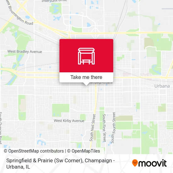 Mapa de Springfield & Prairie (Sw Corner)