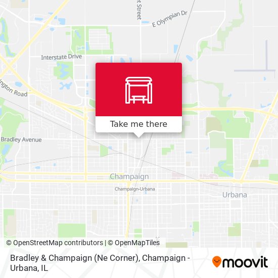 Mapa de Bradley & Champaign (Ne Corner)