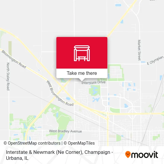 Interstate & Newmark (Ne Corner) map