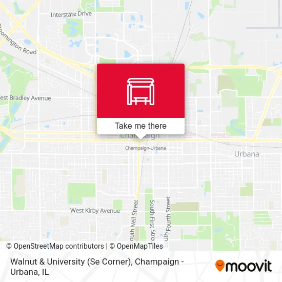 Mapa de Walnut & University (Se Corner)