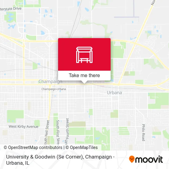 Mapa de University & Goodwin (Se Corner)