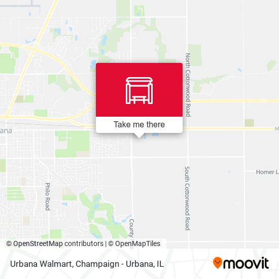 Urbana Walmart map