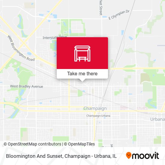 Bloomington And Sunset map