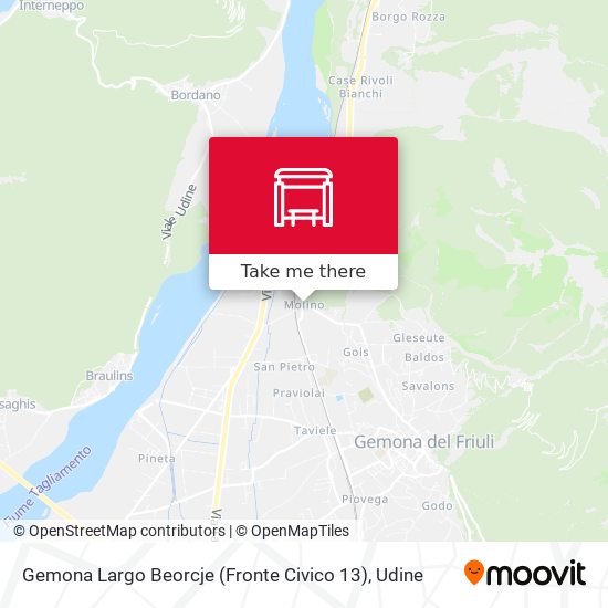 Gemona Largo Beorcje (Fronte Civico 13) map