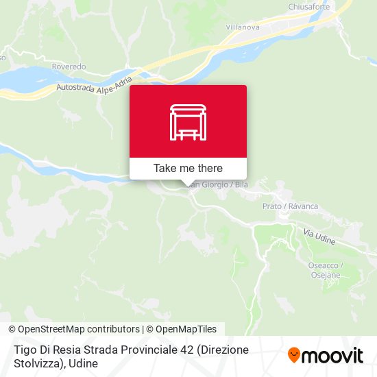 Tigo Di Resia Strada Provinciale 42 (Direzione Stolvizza) map