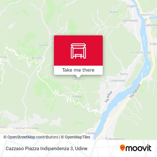 Cazzaso Piazza Indipendenza 3 map