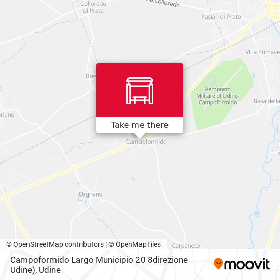 Campoformido Largo Municipio 20 8direzione Udine) map