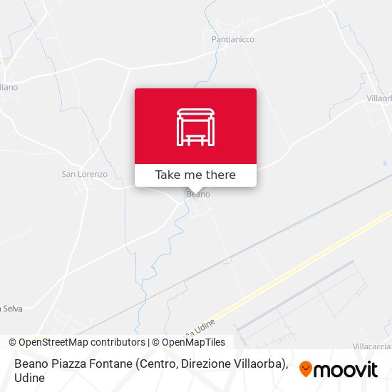 Beano Piazza Fontane (Centro, Direzione Villaorba) map