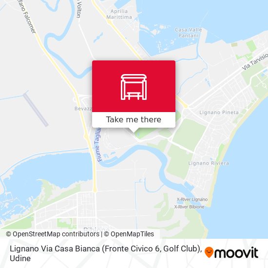 Lignano Via Casa Bianca (Fronte Civico 6, Golf Club) map