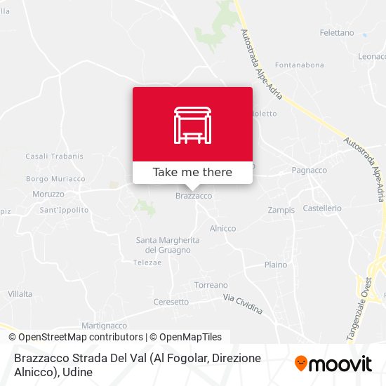 Brazzacco Strada Del Val (Al Fogolar, Direzione Alnicco) map