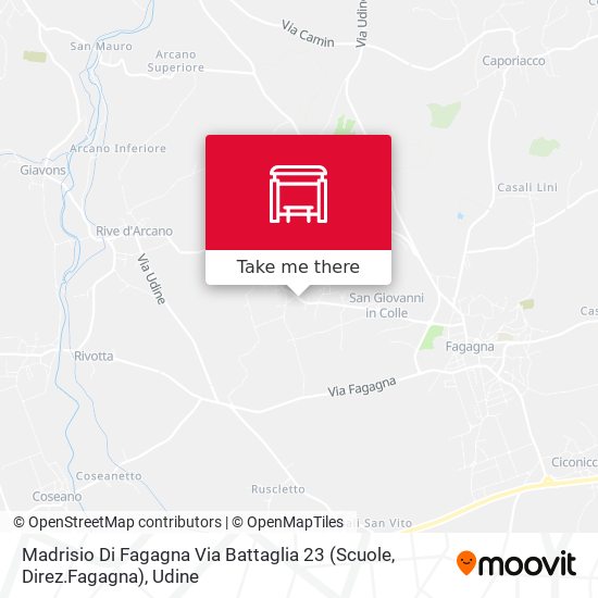 Madrisio Di Fagagna Via Battaglia 23 (Scuole, Direz.Fagagna) map