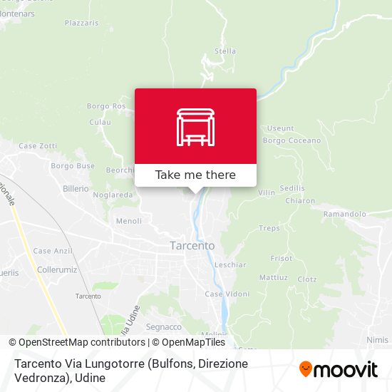Tarcento Via Lungotorre (Bulfons, Direzione Vedronza) map