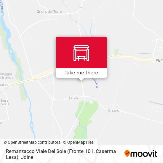 Remanzacco Viale Del Sole (Fronte 101, Caserma Lesa) map