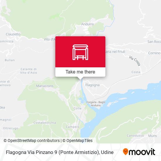 Flagogna Via Pinzano 9 (Ponte Armistizio) map