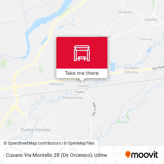 Cusano Via Montello 28 (Dir Orcenico) map