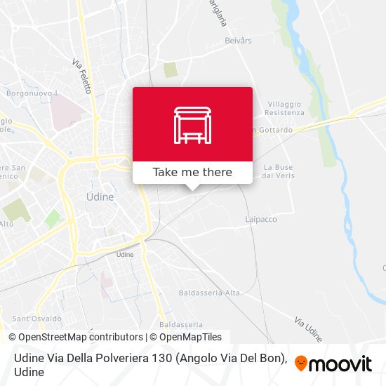 Udine Via Della Polveriera 130 (Angolo Via Del Bon) map