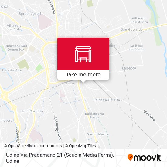 Udine Via Pradamano 21 (Scuola Media Fermi) map
