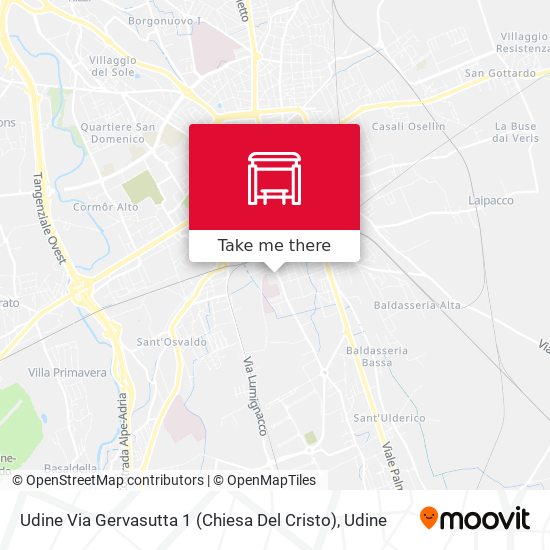 Udine Via Gervasutta 1 (Chiesa Del Cristo) map