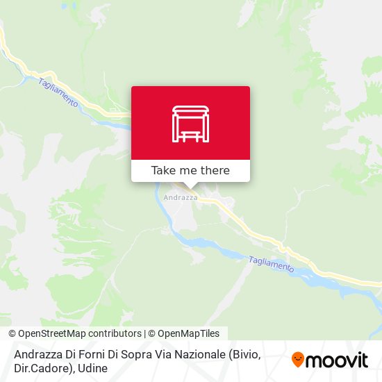 Andrazza Di Forni Di Sopra Via Nazionale (Bivio, Dir.Cadore) map