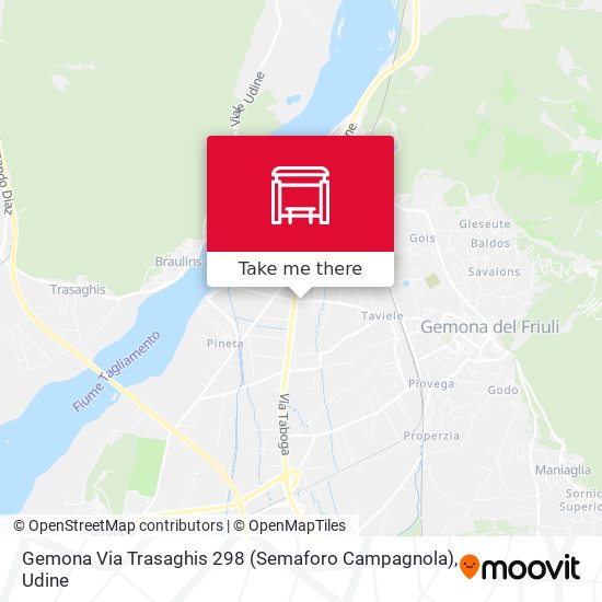 Gemona Via Trasaghis 298 (Semaforo Campagnola) map