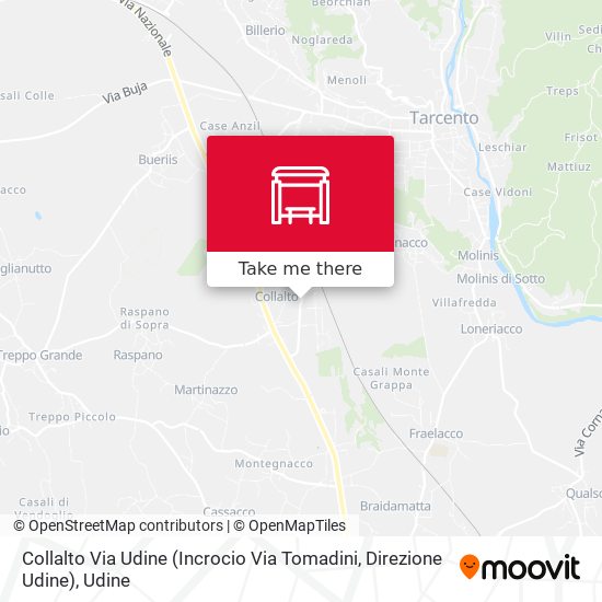 Collalto Via Udine (Incrocio Via Tomadini, Direzione Udine) map