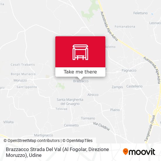 Brazzacco Strada Del Val (Al Fogolar, Direzione Moruzzo) map