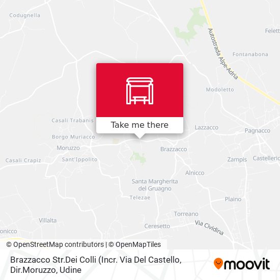 Brazzacco Str.Dei Colli map