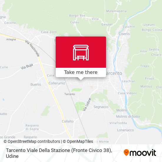 Tarcento Viale Della Stazione (Fronte Civico 38) map