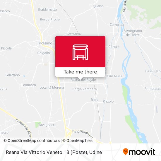 Reana Via Vittorio Veneto 18 (Poste) map