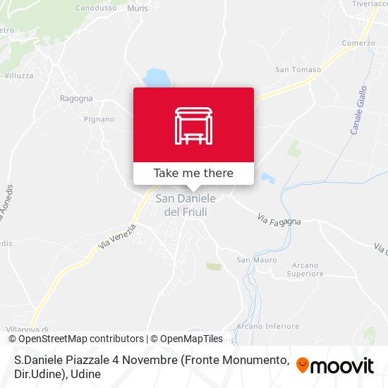 S.Daniele Piazzale 4 Novembre (Fronte Monumento, Dir.Udine) map