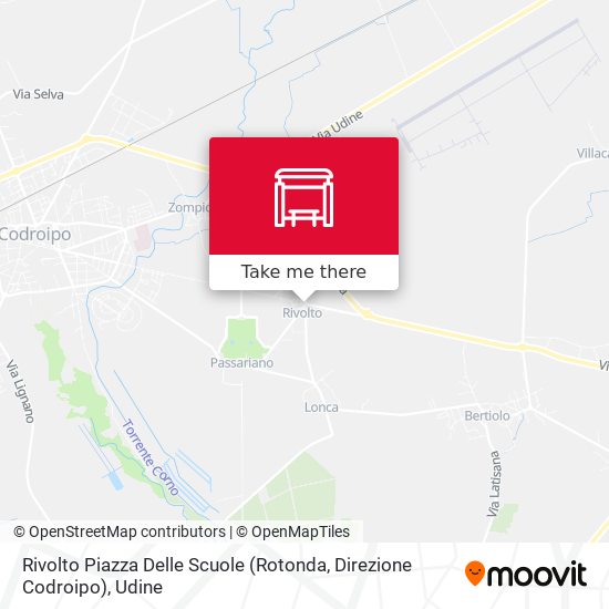 Rivolto Piazza Delle Scuole (Rotonda, Direzione Codroipo) map