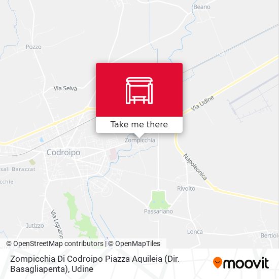 Zompicchia Di Codroipo Piazza Aquileia (Dir. Basagliapenta) map