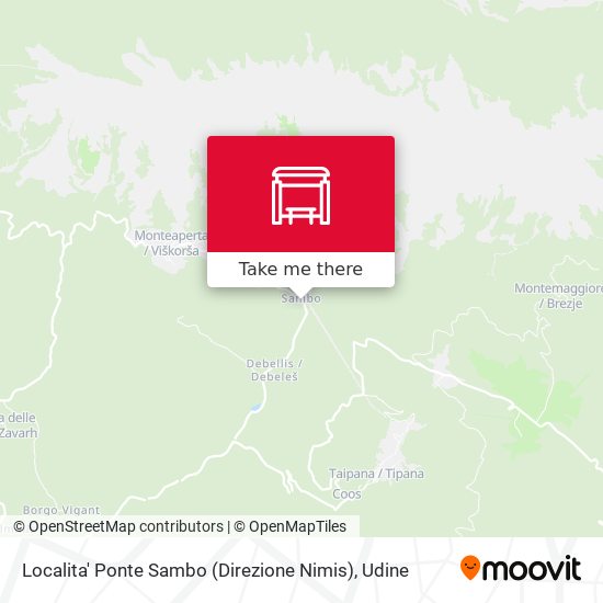 Localita' Ponte Sambo (Direzione Nimis) map