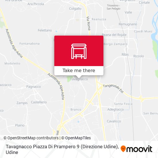 Tavagnacco Piazza Di Prampero 9 (Direzione Udine) map