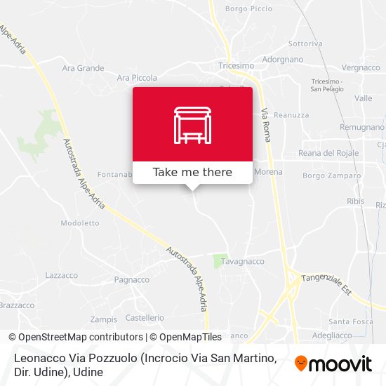 Leonacco Via Pozzuolo (Incrocio Via San Martino, Dir. Udine) map