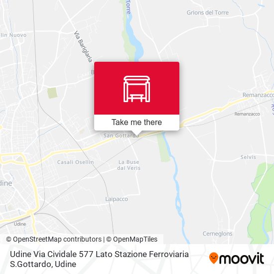 Udine Via Cividale 577 Lato Stazione Ferroviaria S.Gottardo map